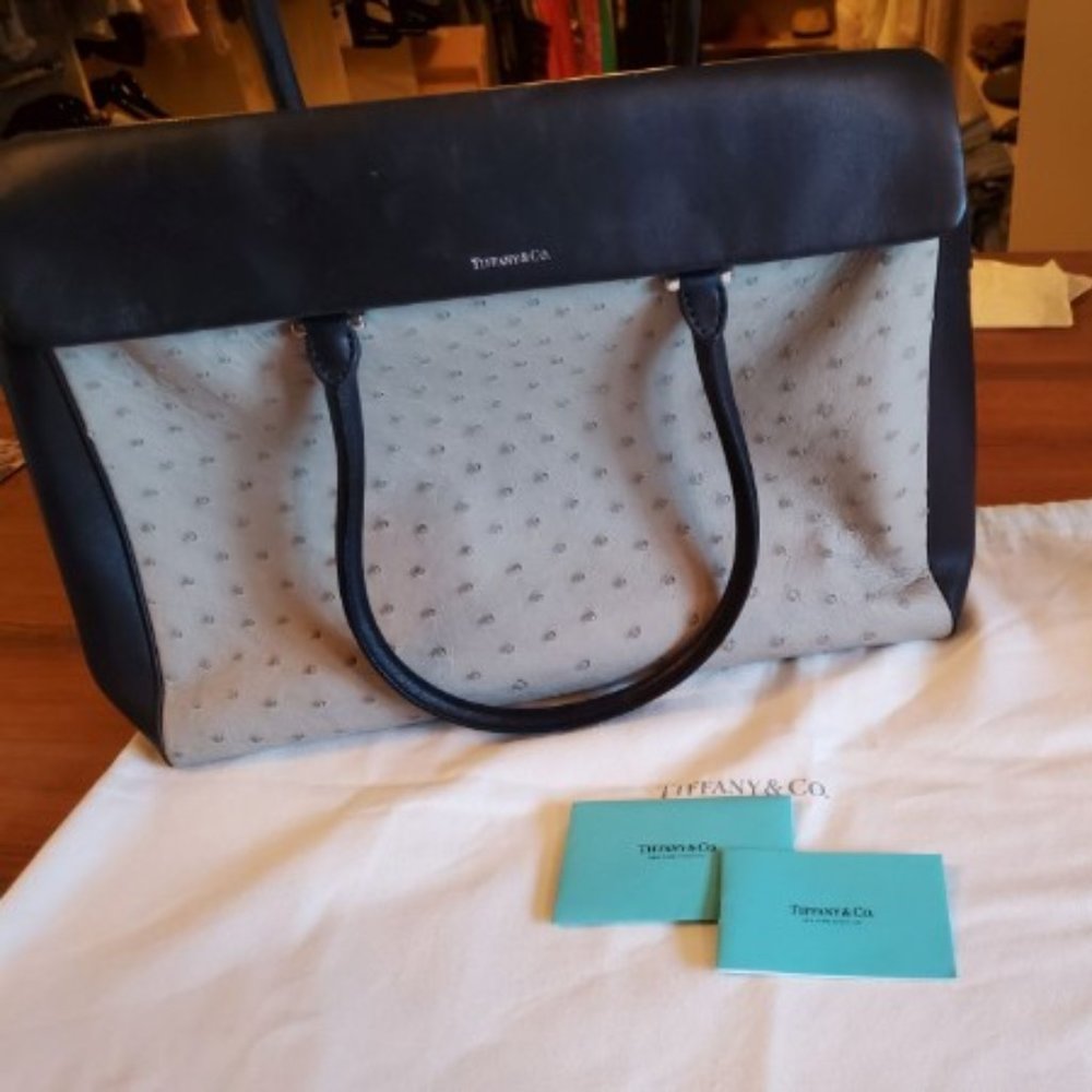 Tiffany's Leatherostrich Peyton Handbag